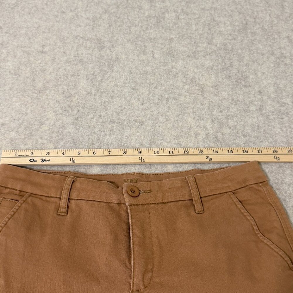 KUT From The Kloth Trouser Shorts Tan Mid Rise Stretch Casual Size 8 - Picture 15 of 15
